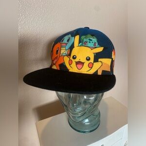 2016 Pokémon Pikachu Charmander Squirtle & Bulbasuar Snapback Hat